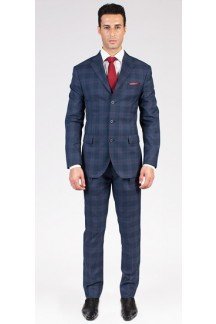 The Glendon - Blue Glen Plaid 2 Piece Custom Suit