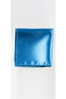 Turquoise Blue Satin Pocket Square