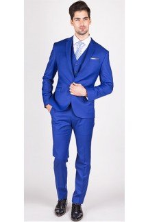 The Clinton - Royal Blue 3 Piece Custom Suit